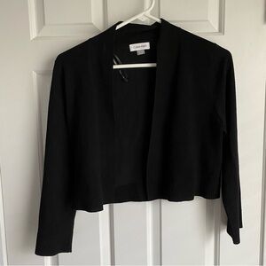 Calvin Klein Black Open Cardigan Cropped Sweater S